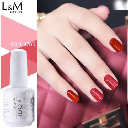 3pcs/lot IDO NEW Arriavl Royal red color series nail gel polish UV soak off Nail gel Art long lasting beauty brand wholesale