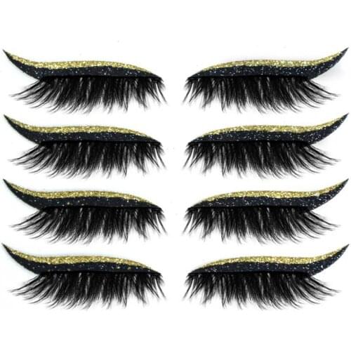 4 Pairs/Set Eyeliner Sticker Reusable Waterproof Colorful Makeup Beauty Fashion Eyelid Line Sticker for Female Eyeliner Tools