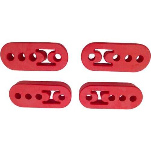 4PCs Car Rubber Exhaust Tail Pipe Mount Bracket Hanger Insulator 4 Hole