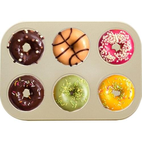 6 Cavity Kitchen Tools Donut Mold Pastry Cake Mould Non-Stick Candy Doughnut Baking Pan Bakeware Cake Tools For Kitchen