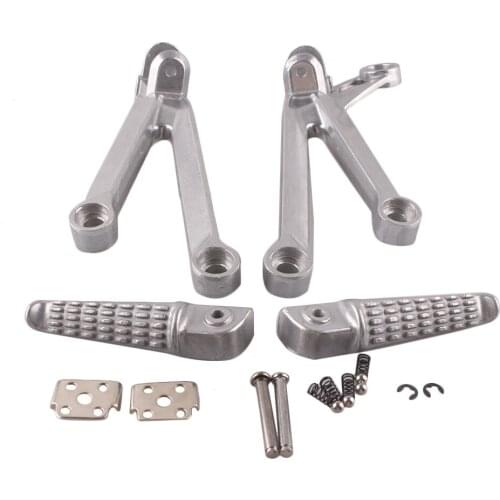 Aluminum Rear Passenger Foot Pegs Rests Footrest Brackets Motorcycle Accessories Kit for Kawasaki Ninja ZX-10R ZX10R 2004 2005