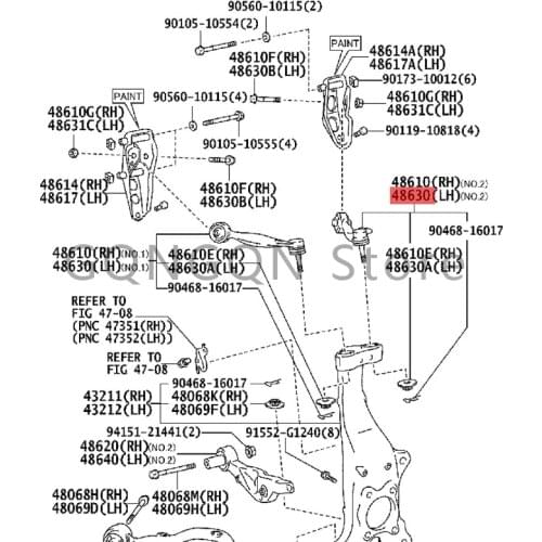 CAR left front suspension upper arm assembly 200- 2009 Toy ot aCRO WN triangle arm lower arm swing arm lower suspension