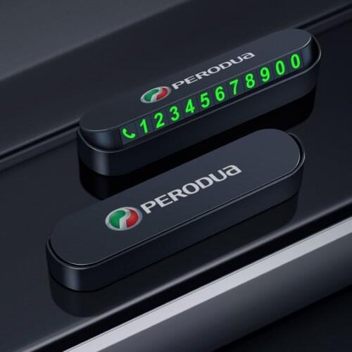 Car Temporary Parking Card Phone Number Card Plate for PERODUA Axia Bezza Myvi Alza Ativa Aruz Car accessories