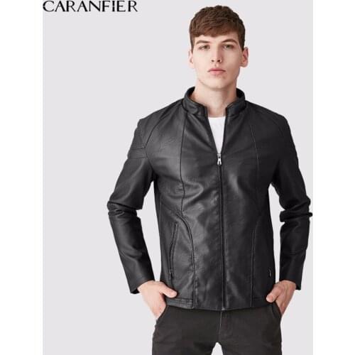 CARANFIER 2017 New Men Leather Jackets High Quality Motorcycles Bomber Jacket Pilot Leather Male Winter Waterproof Jacket