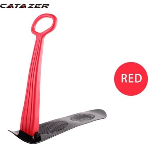 Catazer Childred Folding Sliding Ski Snowboard Portable Skating Car Snow Sled Winter Outdoor Games with Grip Handle