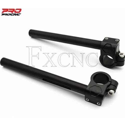 Black 39mm CNC Motorcycle Clip On Aluminum Clipon Handlebar Fork Clamp Handle Bar Universal Clip ons For Yamaha Honda Suzuki