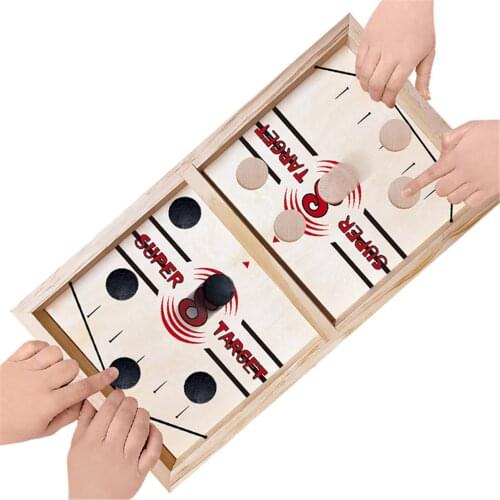 Kids Table Fast Hockey Sling Puck Game Paced Sling Puck Winner Fun Toys Party Game Toys For Adult Child Family Home Board Game