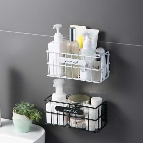 Bathroom Double Wall Shelf Free Perforation Bathroom Toilet Vanity Wall-Mounted Storage Rack