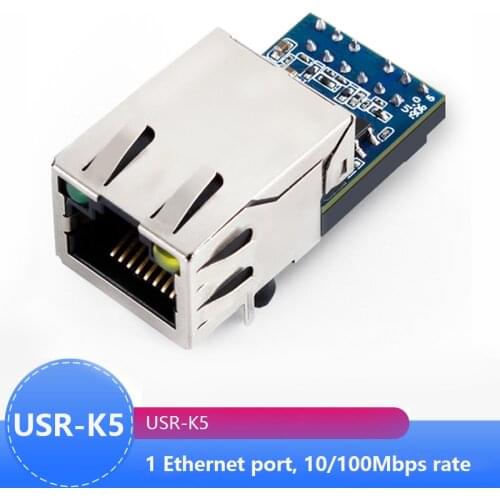 USR-K5 UART to Ethernet Modules With tiny size Serial to Ethernet Converter Modules integrated with TCP/IP protocol