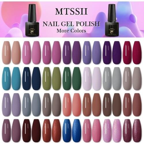 Mtssii 6ml Matte Top Coat Color Gel Nail Polish Winter Series Semi Permanent Soak Off UV Gel Varnish DIY Nail Art Gel Paint Gel