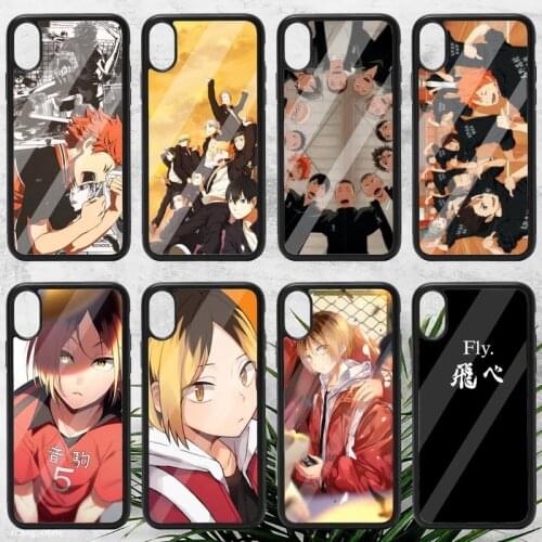 Haikyuu Kenma Hinata attacks Anime Phone Case PC for iPhone 11 12 pro XS MAX 8 7 6 6S Plus X 5S SE 2020 XR