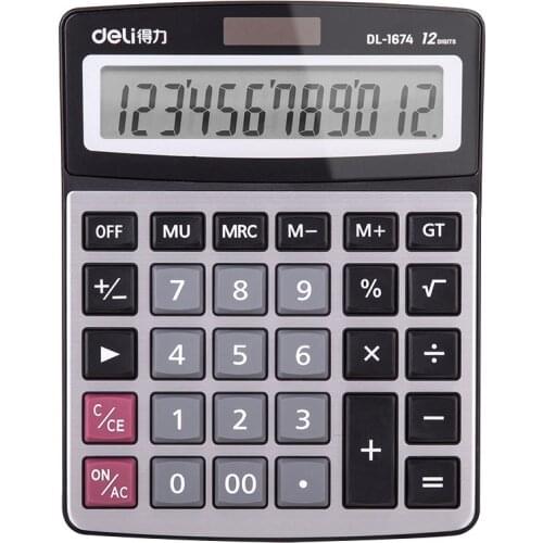 Financial Office Transparent Button Desktop Calculator Standard Edition Silver Calculadora Office Accessories clear calculator