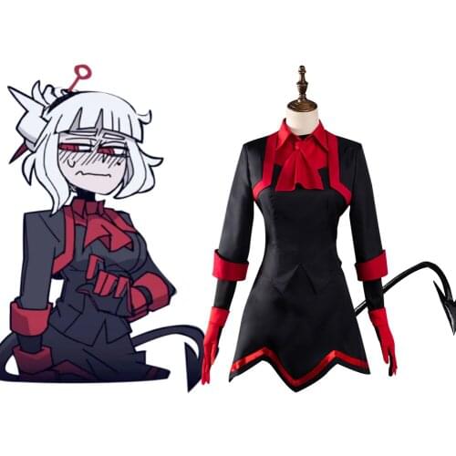 Helltaker Lucifer The Maid Demon Cosplay Costume Outfits Halloween Carnival Suit