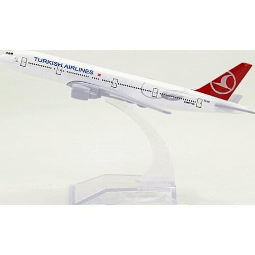 16CM 1:400 Scale Turkish Airlines Boeing B777 Airplanes Metal Alloy Model Plane Aircraft Model Toys Gift Collectible Decoration