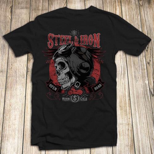 Bikers Skull MenS T Shirt 100% Cotton Size S-3Xl Motorcycle Death Rider Usa newest 2019 Men T-Shirt Men Custom Tee shirt