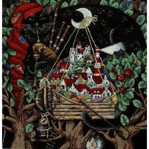 Gold Collection Embroidery The Old Melody Cross Stitch Kits Australia Funny with 100% Cotton Floss &Free Shipping for Wall Decor