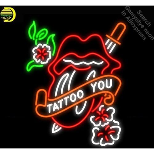 Neon Signs for Tattoo You Neon Light Sign Garage Neon Bulbs sign Glass Tube Decorate Hotel Room Handcrafted make dropshipping