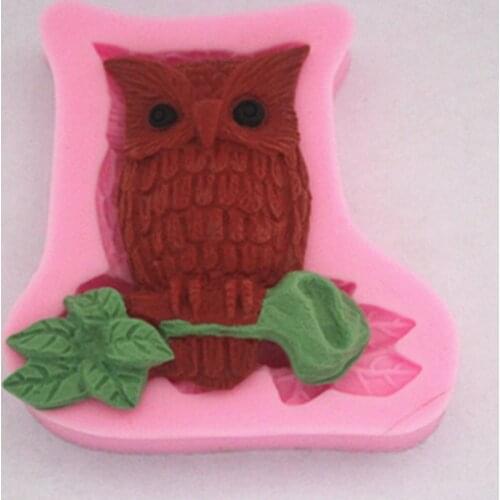 New Guluote New Arrival Big Body Owl Shape Silicone Cake Fondant Mold, Cake Decoration Tools, Soap, Candle Moulds FM153