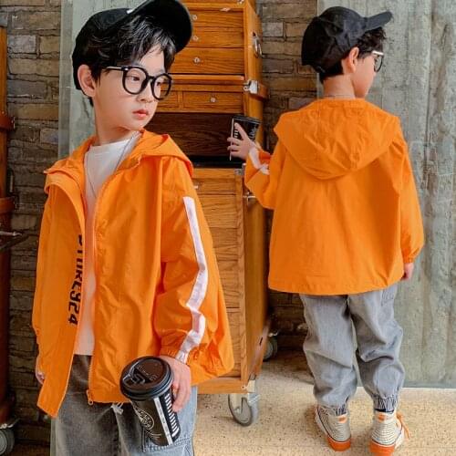 Boys Coat Spring Middle School Children Letter Print Hooded Sweatshirt 10 12 Years Old Clothing For Boy