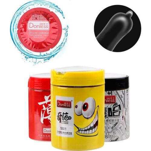 Sex Products 18 Pieces/Box Ultra Thin Penis Cock Sleeve Natural Latex Condoms Sex Toys for Men