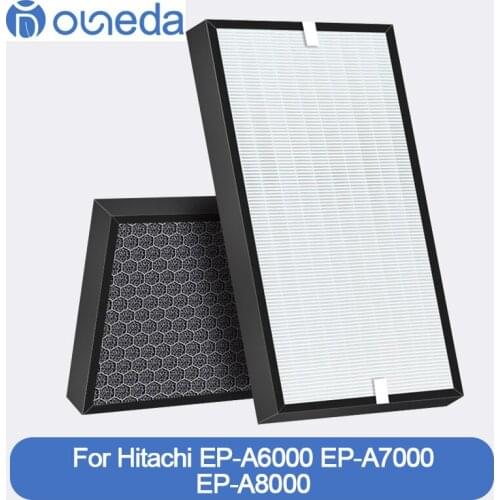 Compatible Hitachi EP-A6000 EP-A7000 EP-A8000 air purifier HEPA filter activated carbon filter