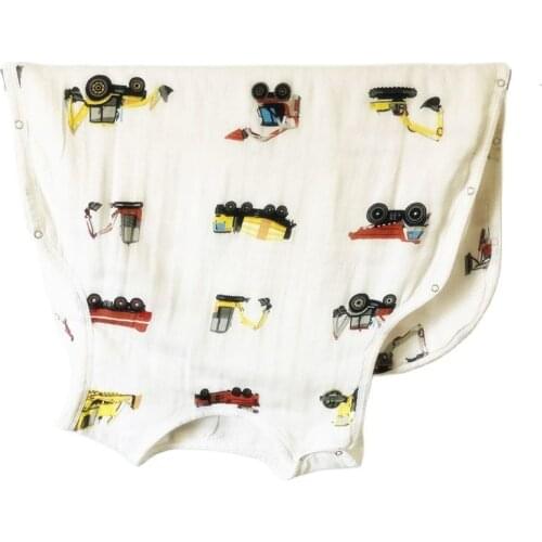 0-7year70% Bamboo+30% Cotton Newborn Sleeveless Baby Sleeping Bag Cartoon Bear muslin Kids Warm Sleeping Bag Printing Pattern S2