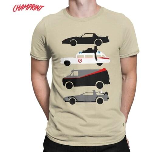 Unique Knight Rider Kitt Ghostbustears T-Shirts Men Pure Cotton T Shirts The Cars The Star Tee Shirt Birthday Gift Tops