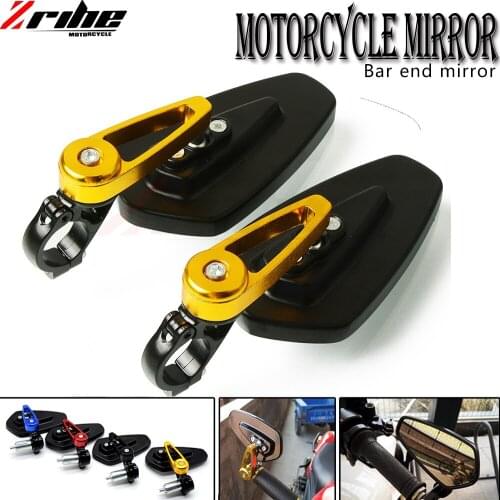 Universal Pair of Motorcycle Mirror Motor Motorbike Rearview Side Handle Bar End Mirrors For Suzuki Kawasaki Yamaha