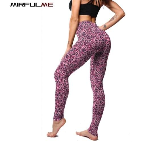 Women Leggings Yoga Pants Female Floral Print Sports Leggings Woman Elastic Athletic Leggins Running Trousers Gym Fitness Tights