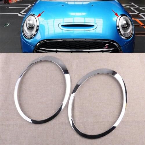 Car 1 Pair Chrome Headlight Trim Ring 51137149905 Fit For Mini Cooper R55 R56 R57 R58 R59 Clubman Coupe 51137149906