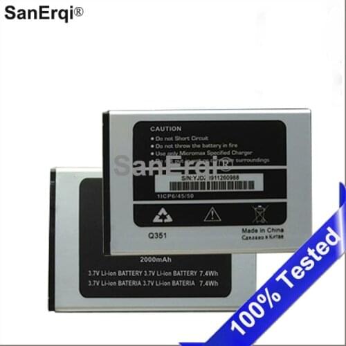 10pcs Battery 2000mAh for Micromax Q351 Phone Battery for Micromax Q351 mobile phone Battery