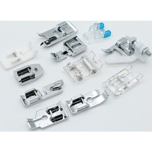 11pcs/ Set Domestic Sewing Machine Accessories Presser Foot Feet Kit Set Hem Foot Spare Parts For Brother Singer Janome