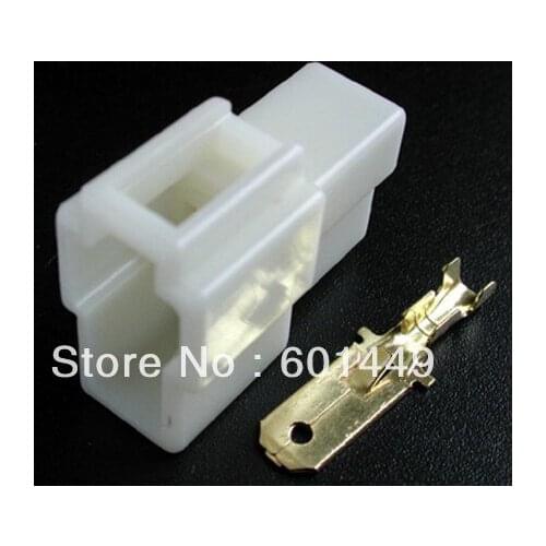 200set Male female wire connector 2 pin connector terminal Plugs socket Fuse box Wire harness Soft Jacket DJ7021-6.3-11