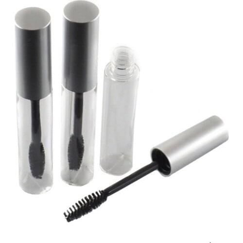 200 X 10ml Empty Black/Sliver Mascara Tube with Eyelash Wand for Castor Oil DIY Mascara Container Wholsale Cosmetic Containers