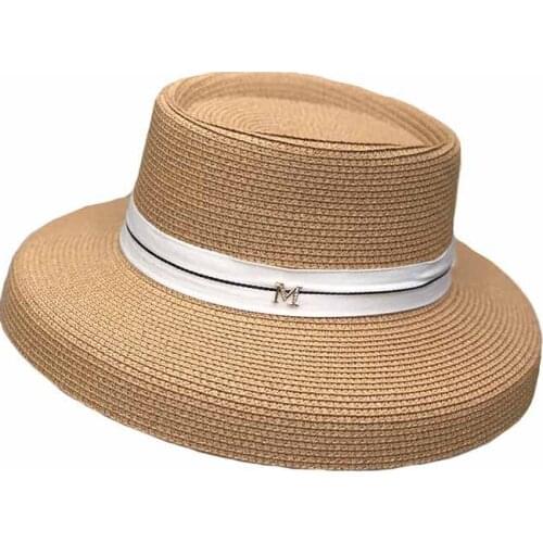 2021 Cap New Summer Women Rhinestone Straw Sun Hats Fashion Hepburn Wind Lampshade Vacation Sun Protection Shading Hat QDKPOTC