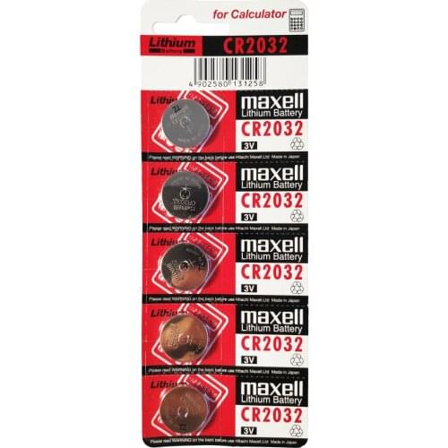 Button Maxell batteries original lithium battery CR2032 3V in blister 5X units