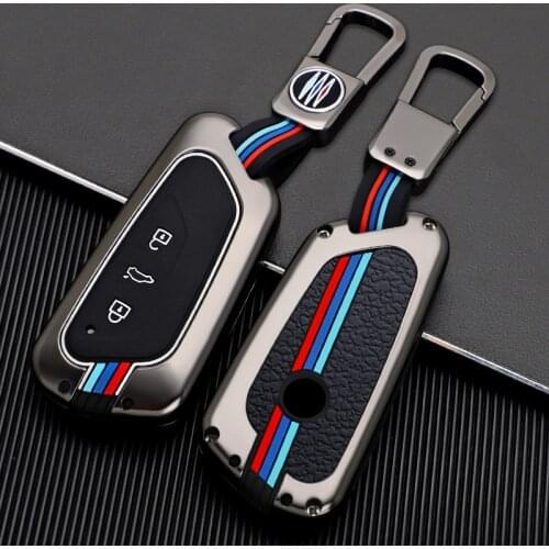 Zinc Alloy Car Key Case Cover For VW Volkswagen Golf 8 Mk8 2020 Skoda Octavia 3 Buttons Smart Keyless Remote Control Cases