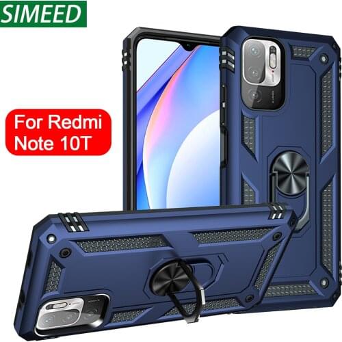 For Redmi Note 10T Case Armor Shockproof Magnetic Car Stand Holder Ring Cover For Xiaomi Poco X3 GT NFC F3 M3 Pro 5G 10 10S Case