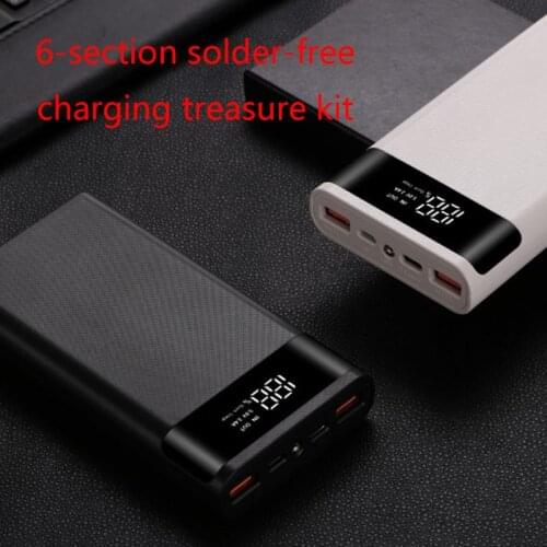 Dual USB QC3.0 6x18650 Batteries DIY Power Bank Box Holder Case Quick Charger 37MC