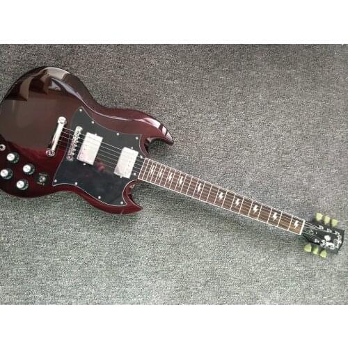 High quality burgundy electric guitar, top quality, in stock