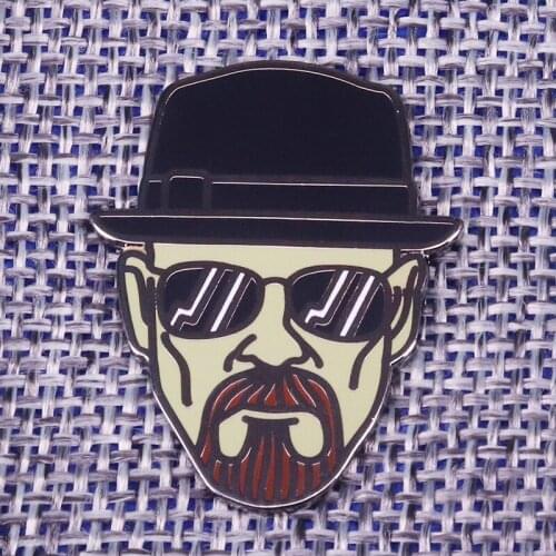 Breaking Bad Heisenberg Enamel Pin Walter White Brooch anti-hero Badge bad-guy persona accessory
