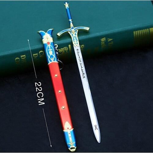 FGO Fate Stay Night Sword Doll Saber Tohsaka Rin Matou Sakura Alloy Sword Weapon Model Childrens Toy Keychain Collection Gift