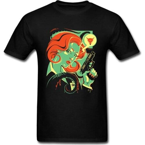 Where Are U Fox T-shirt Cold Style T Shirt Men Black Tshirt Woman Graffiti Tops Tees Cool Gunman Clothes Printed Cotton Fabric