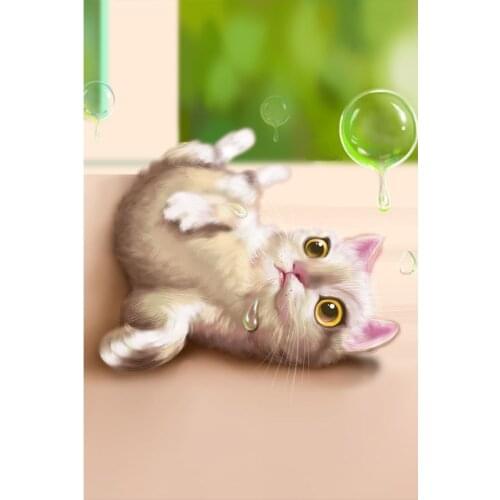 Adult puzzle wooden cartoon cute kitten adult decompression children interactive toy gift decoration hanging picture