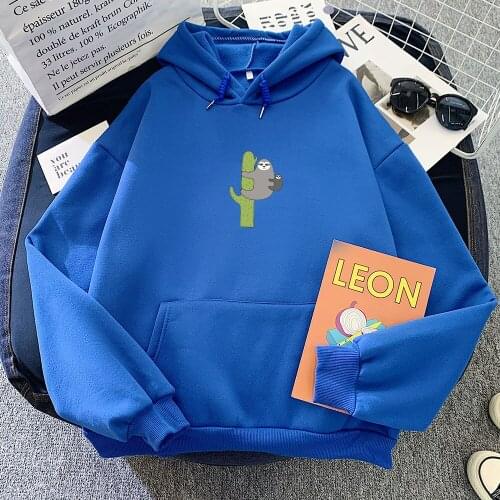 Hoodies Oversized Cactus Print Cute Graphic Hoodie Sweatshirts Hooded Harajuku Autumn Winter Korean Pullovers Women Streetwear