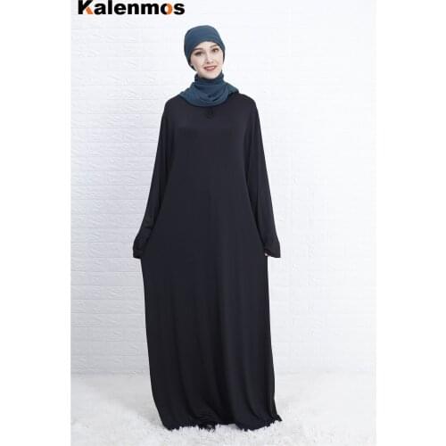 Kalenmos Muslim Abaya Dress Women Prayer Garment Kimono Caftan Moroccan Kaftan Islamic Clothes Turkey Ramadan Prayer Hijab Dress