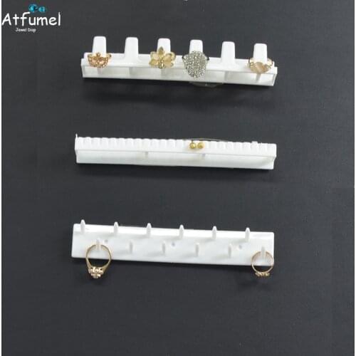 White Adhesive Wall Hanging Shelf Jewelry Organizer Necklace Rings Earrings Keys Display Rack Holder Watch Sticky Hooks 9Pcs