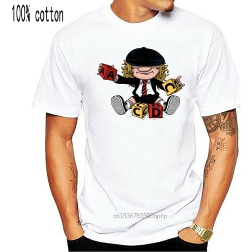 Men t shirt AC_DC Angus Young Graphic Printed Summer Hardrock Music Band Fan Male Tee Shirt t-shirt women