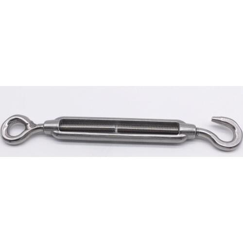 Wkooa M4 Stainless Steel 304 Turnbuckle Hook to Eye Wire Rope Tension