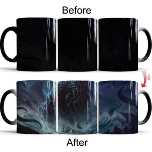 2020 New 1Pcs Creative 350mL The Cthulhu Coffee Mug Coffee Cup Heat Sensitive Color Changing Ceramic Magic Mug Gifts for Friends